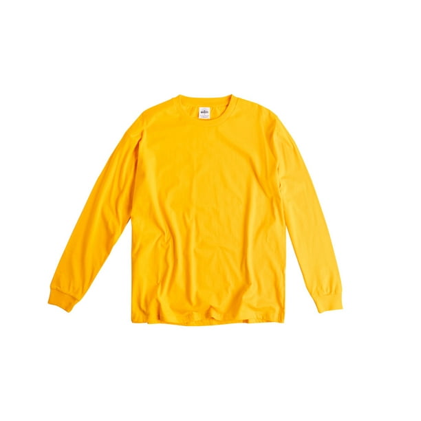 B.Q Men's Premium Long Sleeve T-Shirt In Gold Yellow 