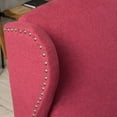 thumbnail image 4 of GDF Studio Weyland Contemporary Fabric Wingback Pushback Recliner, Deep Red, 4 of 6