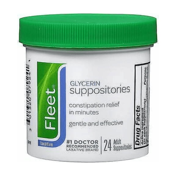 Fleet Glycerin Laxative Suppositories, Adult - 24 ea., Pack of 5