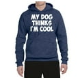 thumbnail image 2 of My Dog Thinks I'm Cool Funny Dog Lover Dog Lover Unisex Graphic Hoodie Sweatshirt, Vintage Heather Navy, 3XL, 2 of 3