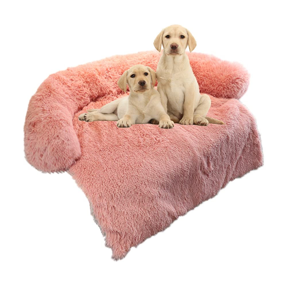 Large Size Soft Plush Dog Mat Sofa, Calming Dog Bed Ultra Soft Fur Pet Beds Soft Washable Pad
