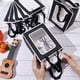thumbnail image 3 of 12 bolsas de regalo de papel kraft con ventana transparente, 7,9 x 5,9 x 4,1 pulgadas, con asas, color blanco y negro., 3 of 9