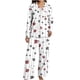 thumbnail image 3 of Puyaiuu Women 2 Piece Christmas Satin Pajama Set Cute Print Long Shirt Loose Shorts Matching Set Loungewear Gift, 3 of 5