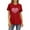 #3-Red, variant on PATLOLLAV Womens Casual Gradient Color Short Sleeve T-Shirt Tunic Blouse Tops