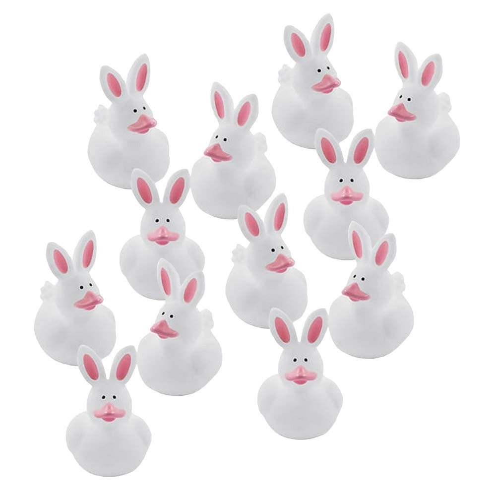 Bunny Rubber Ducky Set of 12 2 Classic Ducks for Kids Party Favors