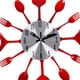 thumbnail image 3 of Reloj de cocina moderno 3D creativo de acero inoxidable para cocina y restaurante. rojo, 3 of 8