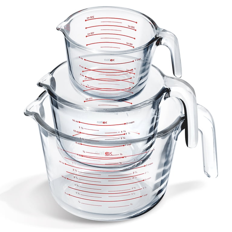 Lammaloe 3-Piece Borosilicate Glass Measuring Cup Set photo 1