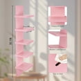 thumbnail image 3 of 5 Tier Wall Shelf Unit, Pink Wall Shelf, Multifunctional Display Floating Shelf, Bedroom and Home Decor Organizer, 3 of 10