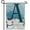 Monogram A, variant on America Forever Winter Monogram Letter A Garden Flag Vertical Double Sided 12.5 x 18 inches American Snowman in Winter, Holiday Seasonal Flags for Outdoor Decoration, Snowfall Celebration Garden Flag