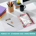 thumbnail image 6 of Full Donuts and A Half-bitten Donut 3-Ring Binder Pouches A4 Size Zipper Pocket File Storage 2 Packs, 6 of 6