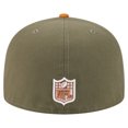 thumbnail image 4 of Men's New Era  Olive/Brown Pittsburgh Steelers Color Pack A-Frame 59FIFTY Fitted Hat, 4 of 5