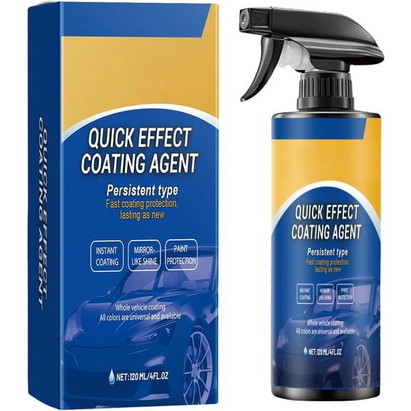 Quick Effect Car Coating Spray 120ml – Waterless Wash Polish & Paint Protection, Glass Cleaner, Restore Car Shine