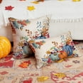 thumbnail image 5 of Fall Pillow Covers 12x20 inch Set of 2 Blue and Green Watercolor Pumpkin Fallen Leaves Decorative Throw Pillow Covers Autumn Thanksgiving Farmhouse Decoration for Home Couch TH27-E12, 5 of 6
