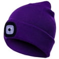 thumbnail image 1 of Gorro con luz LED, gorro manos libres recargable por USB con luz para acampar y pescar, gorro con linterna frontal para hombre y mujer, regalo para el invierno, color blanco, 1 of 5