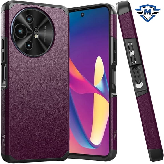 For TCL 50 XL 5G METKASE (Original Series) Tough Strong Shockproof Hybrid in Slide-Out Package - Dark Purple