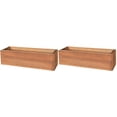 thumbnail image 1 of HLONK2 PCS Indoor Plant Pots Aestethic Room Decoration Office Decoration Cactus Nursery Planter Rectangular Planter Window Planter Boxes Outdoor Antiseptic Wood Flower Box Flowerpot Outdo, 1 of 6