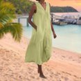 thumbnail image 4 of Vestido informal para mujer vestido con botones para mujer con bolsillo ropa de vacaciones Vintage FLhrweasw Nuevo, 4 of 9