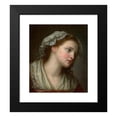 thumbnail image 2 of Jean-Baptiste Greuze 12x14 Black Modern Framed Museum Art Print Titled - Girl with Bonnet (About 1790), 2 of 5