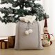 thumbnail image 1 of Saco de encargo de lujo de Santa del terciopelo del espacio en blanco del logotipo de Pom Pom del bolso de lazo del regalo de la Navidad blanca, 1 of 4