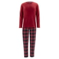 thumbnail image 3 of Fruit Of The Loom Men's Long Sleeve Microfleece Top and Flannel Pajama Pant Set, 3 of 9