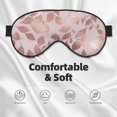 thumbnail image 3 of PAYOHTO Rose Gold Elegant Leaf Soft Sleep Mask Comfort Pure Silk Eye Cover for Travel Office Camping, 3 of 7
