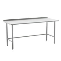 BizChair 72" x 30" Stainless Steel General Purpose Table with 1.5" Backsplash