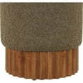 thumbnail image 4 of Pemberly Row Contemporary Boucle Fabric Ottoman/Stool in Olive/Brown, 4 of 6