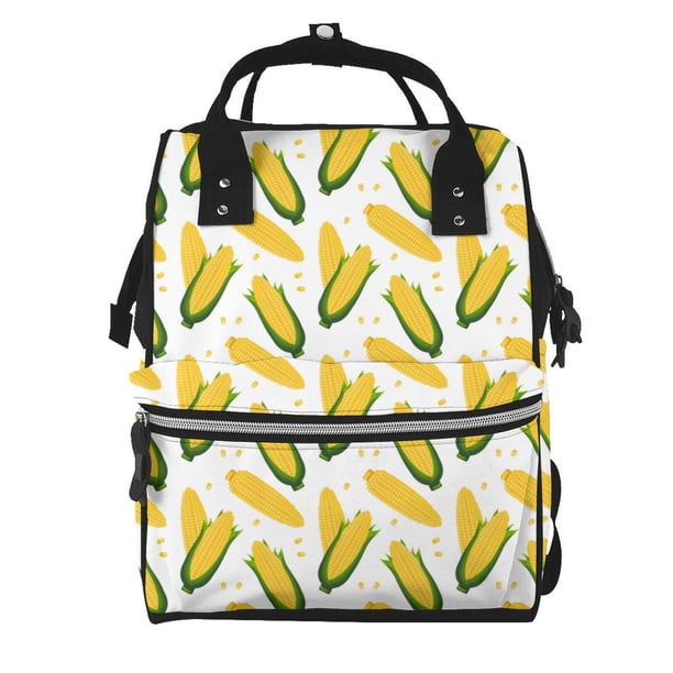 Disketp Corn On The Cob Mochila de Pañales de Gran Capacidad con Múltiples Bolsillos, Mochila de Viaje Multifuncional para Bebé, Unisex, Moderna y Resistente