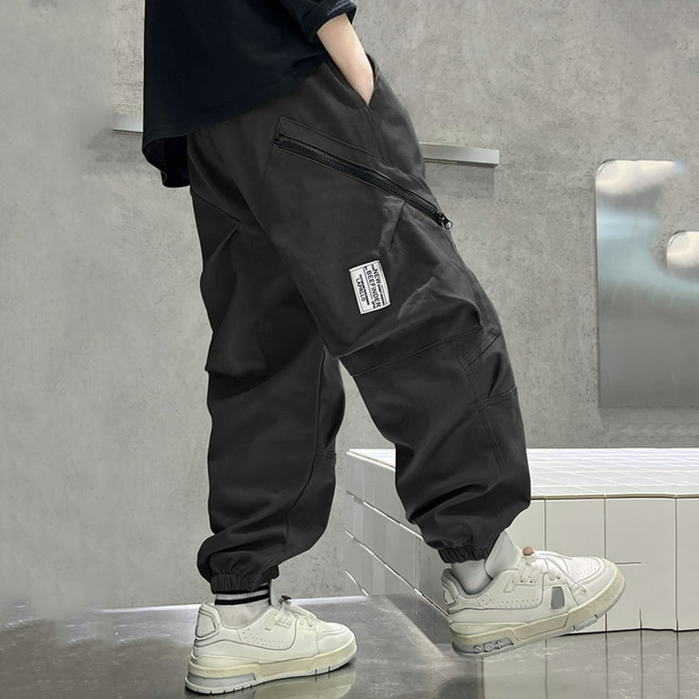 Boy Uniform Pants Boys Joggers Size 14-16 Boys Cargo Joggers Pants