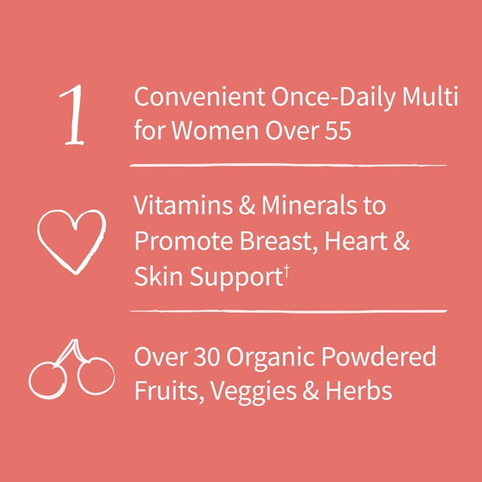 Garden of Life Organics Women’s 55+ Multivitamin | Once Daily | 30ct