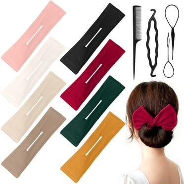 ZYNERY 8 Pcs Deft Hair Bun Maker with 4 Pcs Hair Styling Tools, French Spinning Bun Maker for Hair, Twist Hairstyle Bun Shaper for Bridesmaids Girls, Fashion Hair Accessories for Women