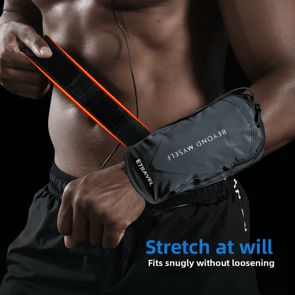 Universal Cell Phone Running Armband Holder, Adjustable Sports Phone Carrier for iPhone Galaxy Smartphones, Jogging Hiking Cycling