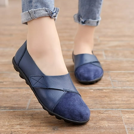 

Crochet Lightweight & Comfortable Trim Faux Leather Walking Loafers Solid Color Soft Platform Flat Shoes Loafer Flats Women s Footwear