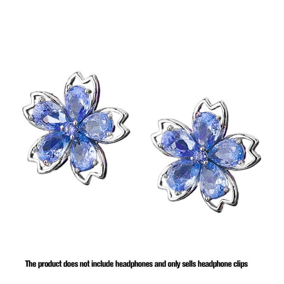 Bow Rhinestone for Clip on Earbuds Open Ear Accessories,Super Shiny Decoration, Elegant Zirconia Decorative Earphone Accessories, Removable Exquisite DIY Decoration For women