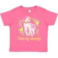 thumbnail image 3 of Inktastic I Love My Mommy Unicorn with Pink and Yellow Flowers Boys or Girls Toddler T-Shirt, 3 of 5