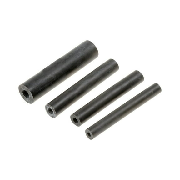 KarParts360 Vacuum Tubing Connector Assortment | 4 Pieces | Soft | Made Of Vinyl | Black | Straight Shape