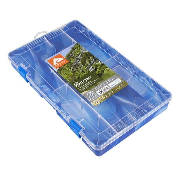 Ozark Trail Large Swirl Tray Fishing Tackle Box 3700 Blue Walmart