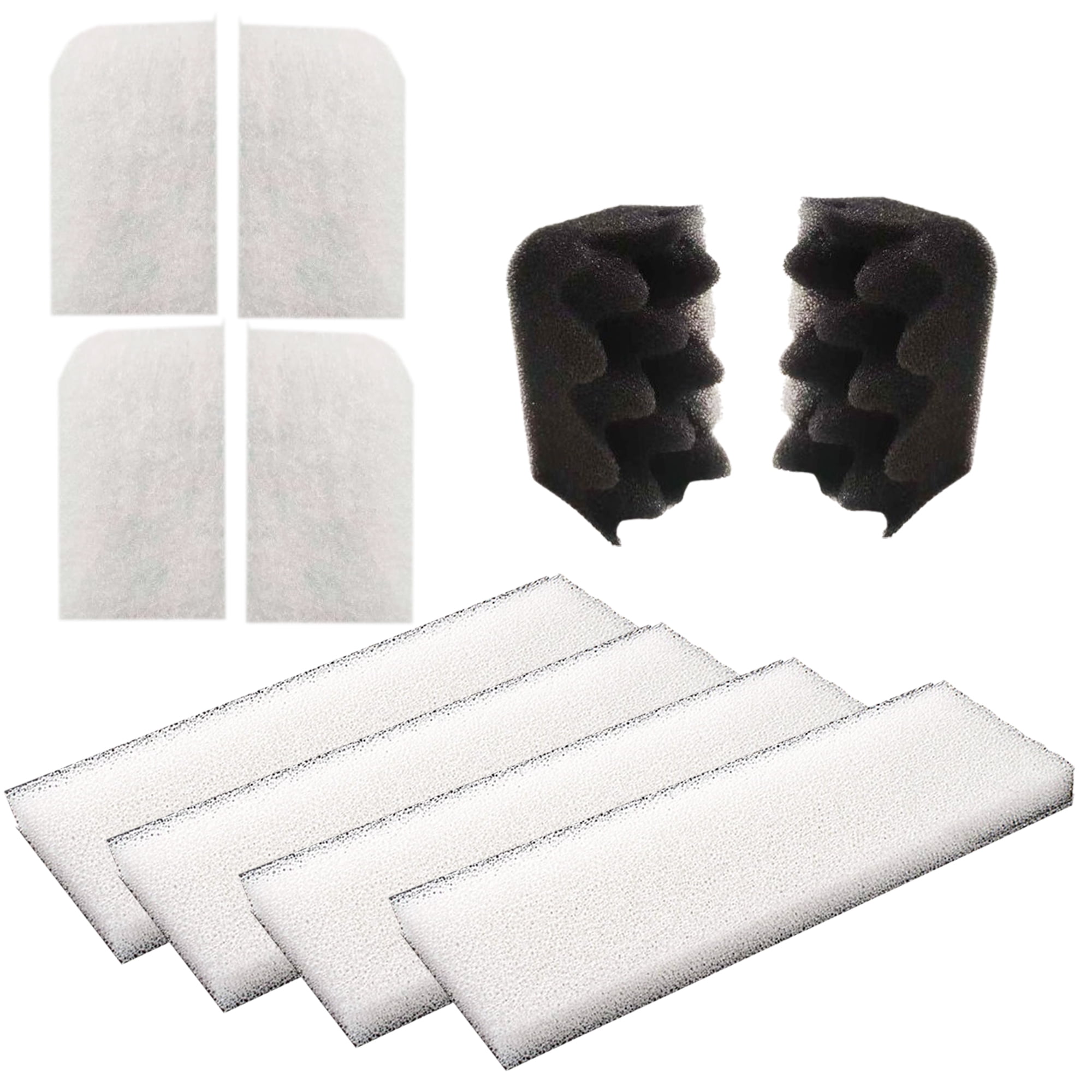Qzbhct 8 Pcs Aquarium Bio Sponge White Foam Filter Pads for Fluval FX4 / FX5 / FX6 Filtration Systems
