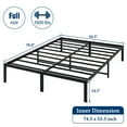 Lusimo 14 inch Full Size Metal Platform Bed Frame with Heavy Duty Steel