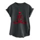 thumbnail image 1 of Camiseta de mujer, camisetas divertidas y bonitas con abertura lateral Vintage, camiseta de manga corta con estampado de letras divertidas, blusa holgada con mangas caídas y hombros descubiertos Pompotops hfajkhk127148, 1 of 1