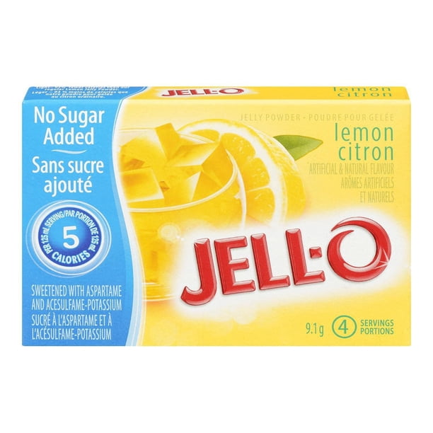 Jello Light Jell-O Lemon Jelly Powder Light, Gelatin Mix, 9.1g - Walmart.ca