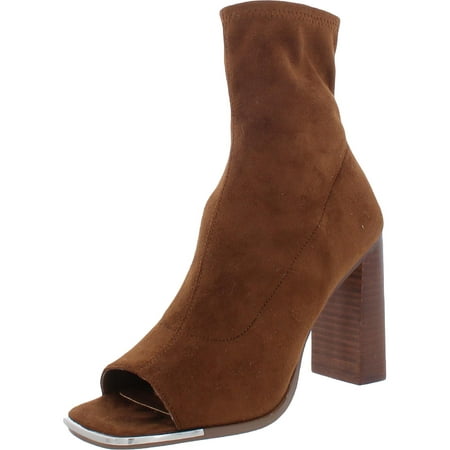 

Steve Madden Womens Reflex Faux Suede Open Toe Mid-Calf Boots