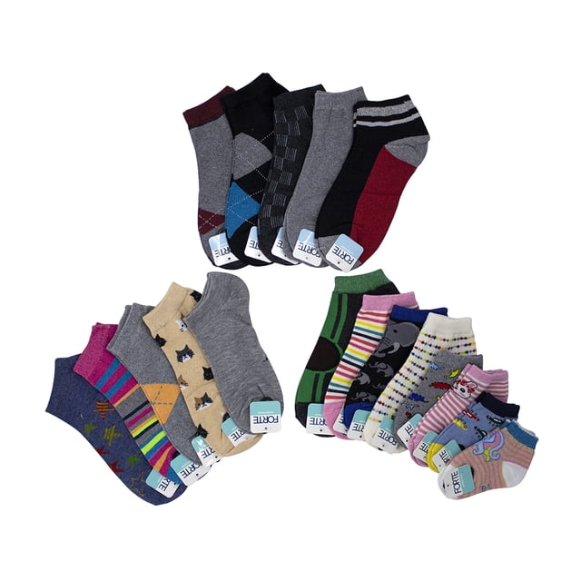 Lote de 60 pares de Tin Forte Underwear Modelo Cosy, Diseños de dibujos y lisos, Niña (9-12)