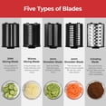 thumbnail image 5 of Electric Cheese Grater, 250W Professional Electric Slicer Shredder, Electric Salad Machine for Fruits, Vegetables, Cheeses, Salad Maker with 5 Free Attachments, 5 of 6