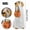 White, variant on Halloween Seasonal Spooky Tabletop Decor Set, Cute Ghost & Pumpkin Figurines, LED Lantern & Witch Hat Accents, Indoor Autumn Home Decor & Party Centerpieces