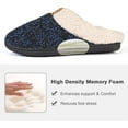 thumbnail image 3 of Women's Cozy Memory Foam Slippers Fuzzy Wool-Like Plush Fleece Lined House Shoes w/Indoor, Outdoor Anti-Skid Rubber Sole, 3 of 6