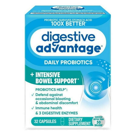 Pack of 4 Digestive Advantage Intensive Bowel Support Capsules - 32 ct - Package may vary