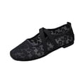 thumbnail image 2 of GERsome Ballet Flats for Women Square Toe Slip-On Dress Shoes Ankle Strap Lace Mesh Comfort Walking Shoes for Causal Work, Black Size 6, 2 of 9