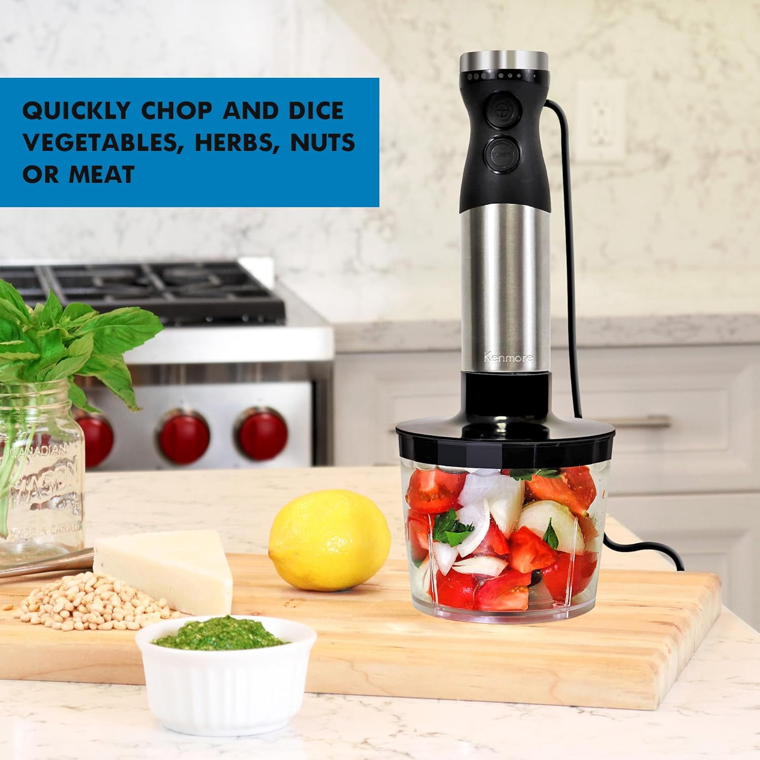 Immersion Blender - Handheld Stick Mixer with Stainless Steel Shaft, Variable Speed for Smoothies and Baby Food