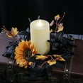 thumbnail image 4 of Qocolhg Fall Decorations Candle Rings Wreaths Thanksgiving Candle Ring Holder Artificial Maple Leaf Candle Garland Mini Flower Candleholder Wreaths for Thanksgiving Halloween Table Decorations, 4 of 6